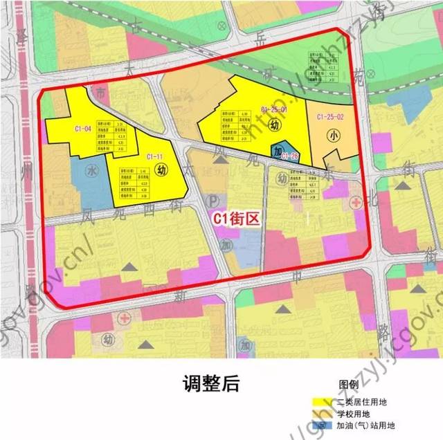 晋城市城区东北片区部分地块进行调整,新增幼儿园,拟取消原规划街区