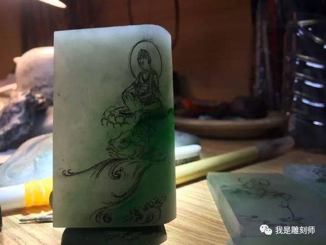 我是雕刻师,玉雕挂件设计素描设计雕刻素材手稿