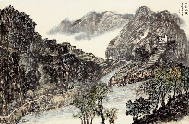 陆震华作品 四,黄土画派的世纪展望 从艺术的选择意识去看,黄土画派