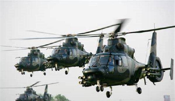 韩国最新武装直升机山寨中国直9wa直升机 其实大家是表兄弟