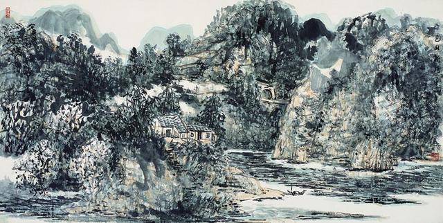 陆震华作品 四,黄土画派的世纪展望 从艺术的选择意识去看,黄土画派