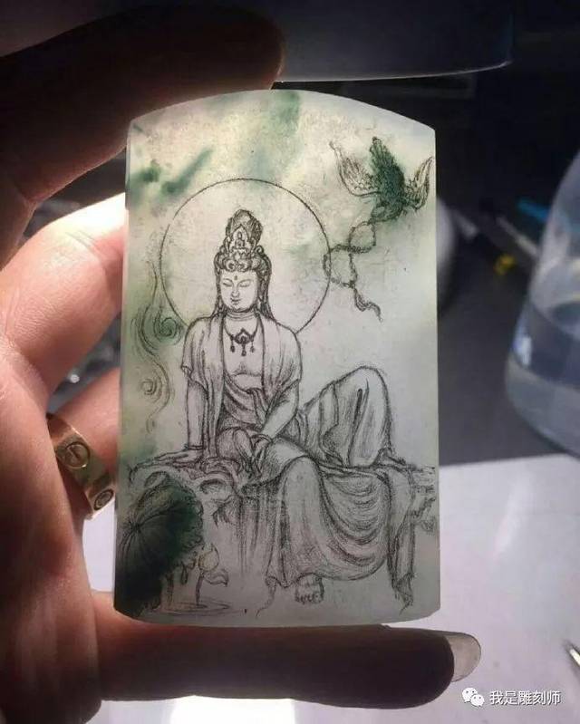 我是雕刻师,玉雕挂件设计素描设计雕刻素材手稿