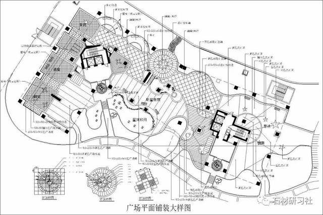 石材cad | 园林中大理石铺贴cad图纸及常用石材介绍