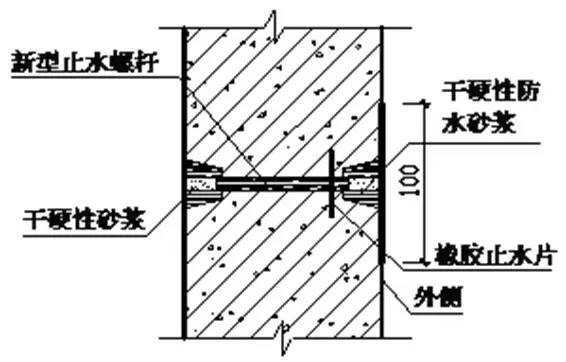 螺栓孔封堵剖面示意图