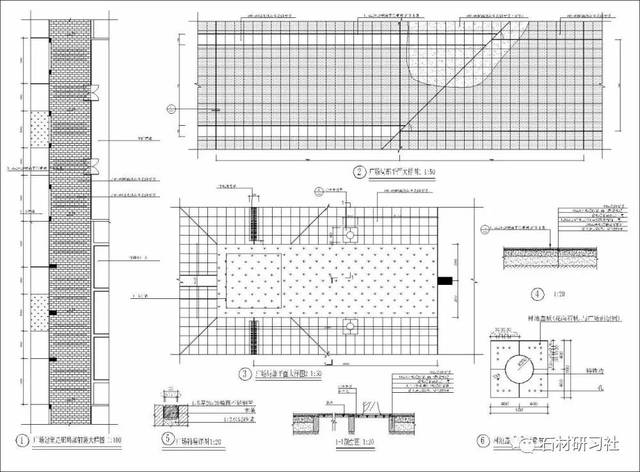 石材cad | 园林中大理石铺贴cad图纸及常用石材介绍