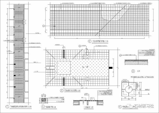 石材cad | 园林中大理石铺贴cad图纸及常用石材介绍