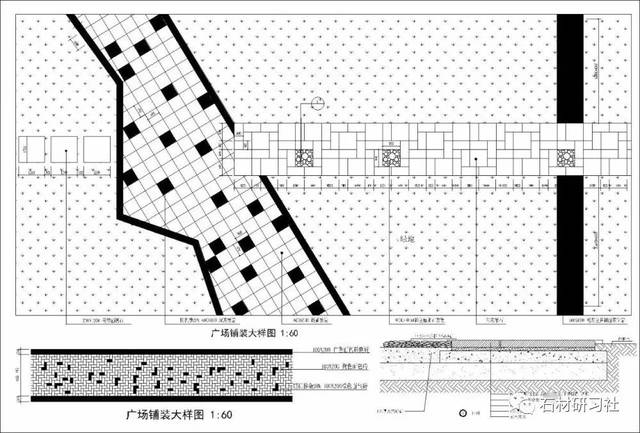 石材cad | 园林中大理石铺贴cad图纸及常用石材介绍