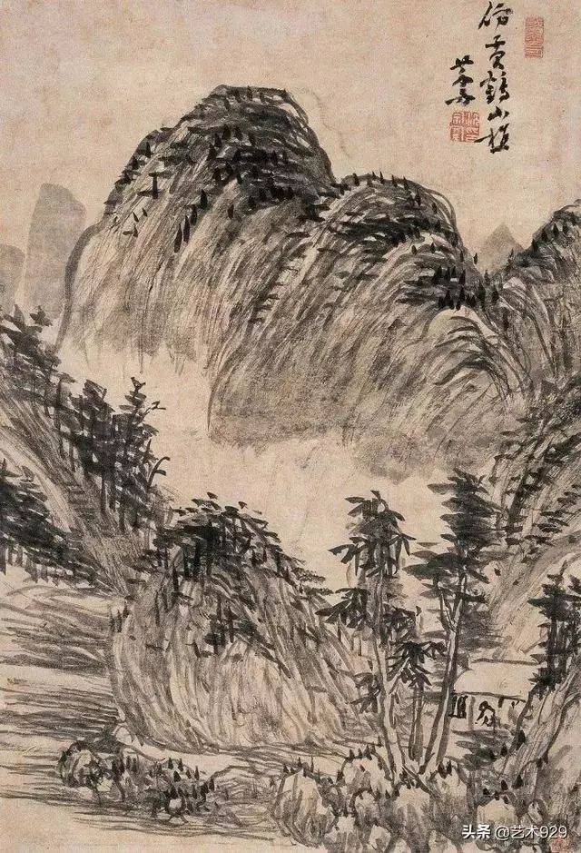 清代画家沈宗骞山水人物作品欣赏