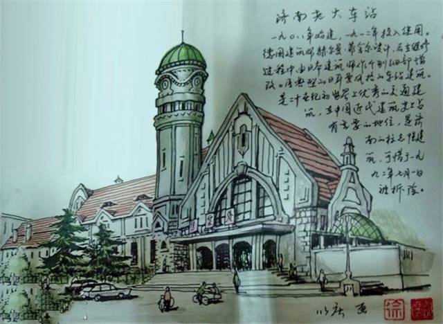 济南站开始拆除时的情景(摄于1992年7月1日),当时由建筑很坚固,拆除时