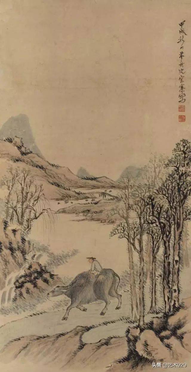 清代画家沈宗骞山水人物作品欣赏