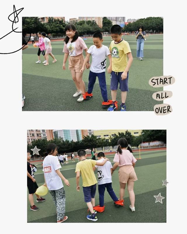 有一组同学挑战了三人四足 结果会是如何呢?