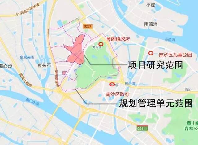 23公顷,涉及南沙新区黄阁分区控制性详细规划7个管理单元,包括