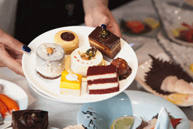 精致的法式甜品区,绝对可以满足少女心.