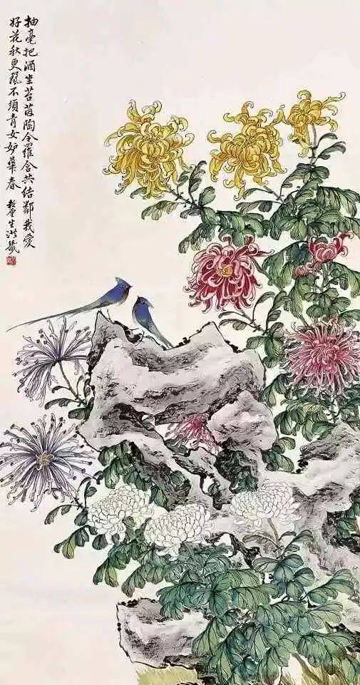 何香凝 菊花