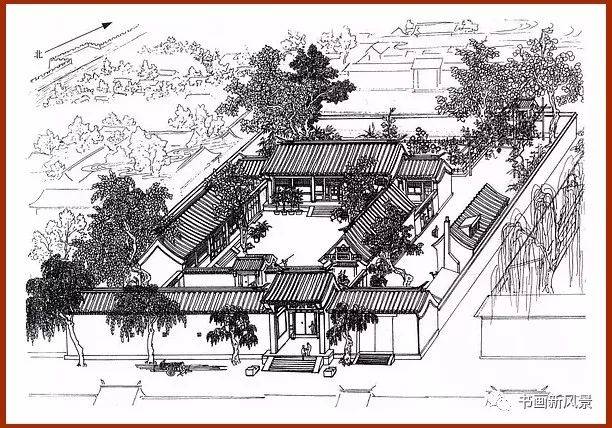 手绘老北京四合院30幅!