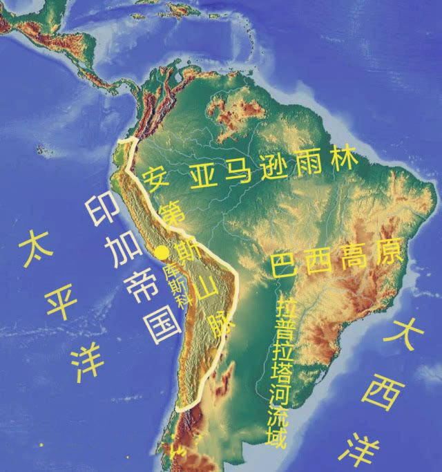 地图看世界;世界上最长的山脉安第斯山脉
