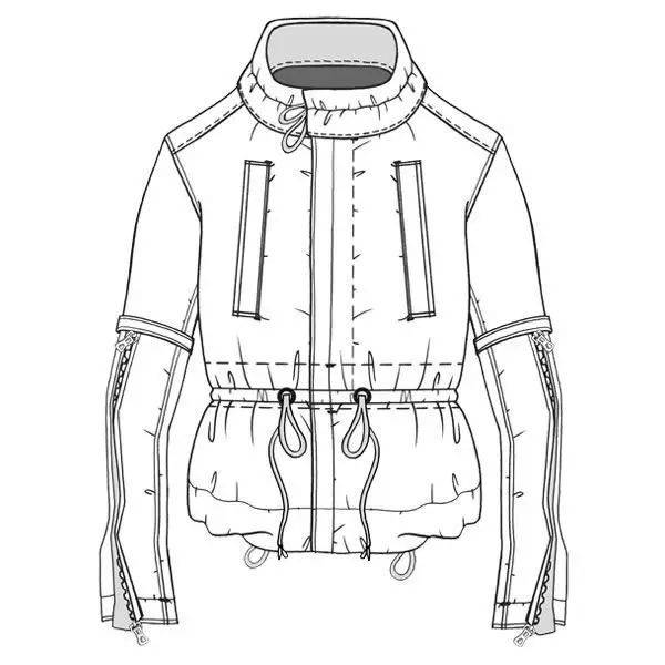 280例-服装工业款式图线稿模板(合集)!拿去参考