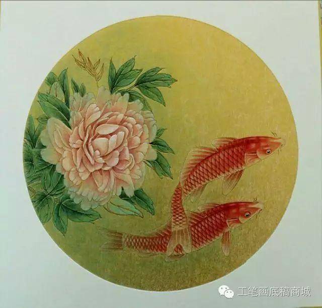 顾军工笔花鸟鱼虫国画欣赏