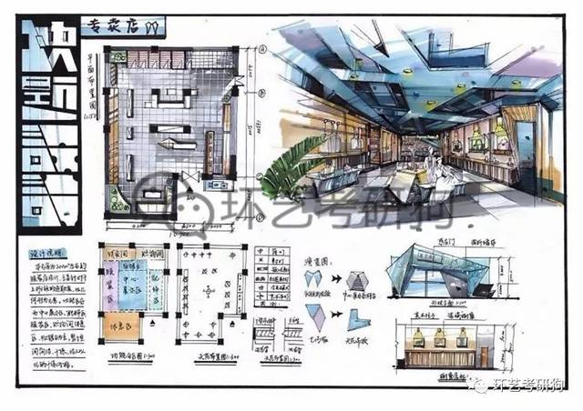 室内快题丨商业展示(专卖店)空间专题作品集锦-不定期