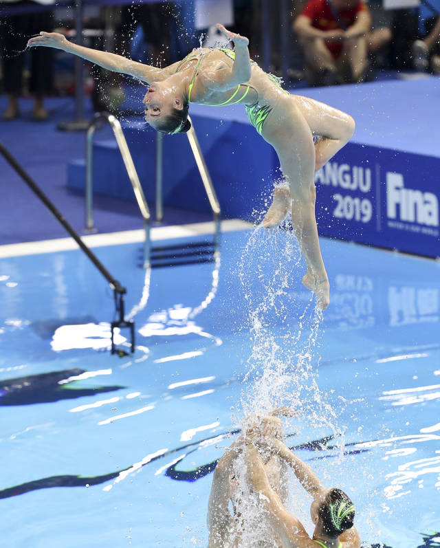 花样游泳——女子集体技术自选决赛赛况