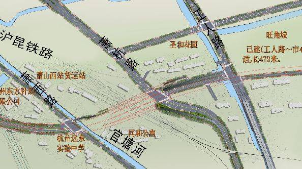 彩虹大道风情大道快速路.萧山人关注的20多条道路建设有新进展