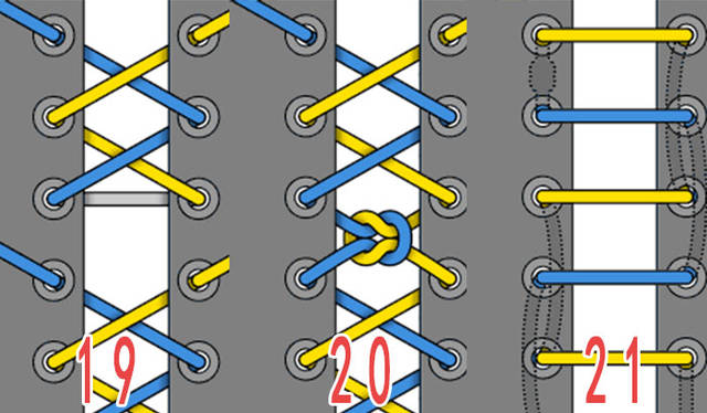运动鞋系鞋带的24种花样系法