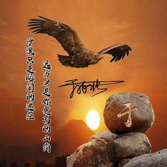 你该换个微信头像了,雄鹰展翅鹏程万里姓氏头像,喜欢请带走