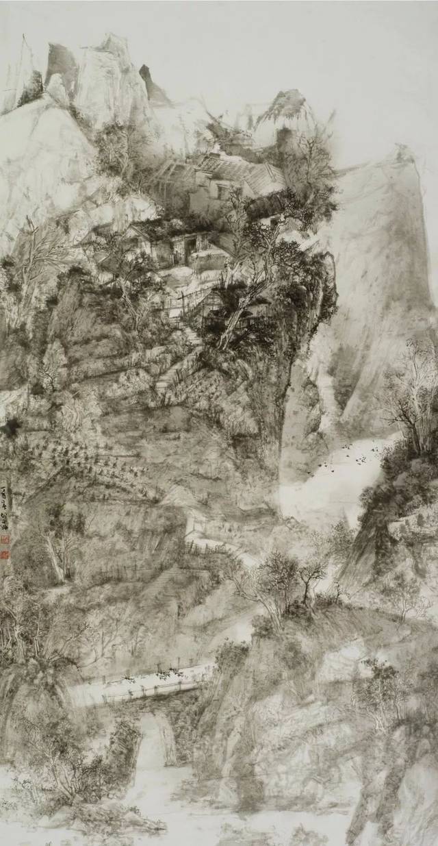 2018年8月 山水画《丝绸之路》入选"同源—-首届中国画作品展" 2018