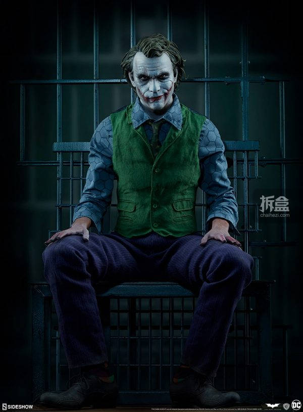 sideshow《蝙蝠侠:黑暗骑士》joker小丑监狱情景 20寸