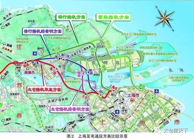 北沿江高铁走向确定跨越上海崇明后确定走太仓