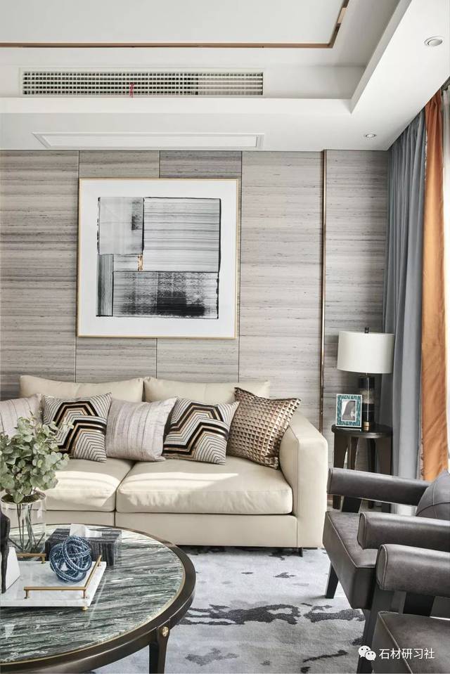 鱼肚白大理石装饰案例,轻奢时尚之美