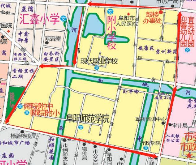 【区县动态】颍州区2019年城区义务教育公办学校学区分布图