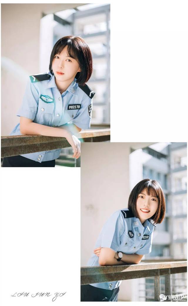 穿警服的警校短发女生,真酷!