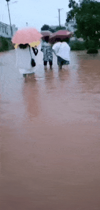 原创眉山暴雨!丹棱的积水已经漫过小腿,周一就这样泡汤