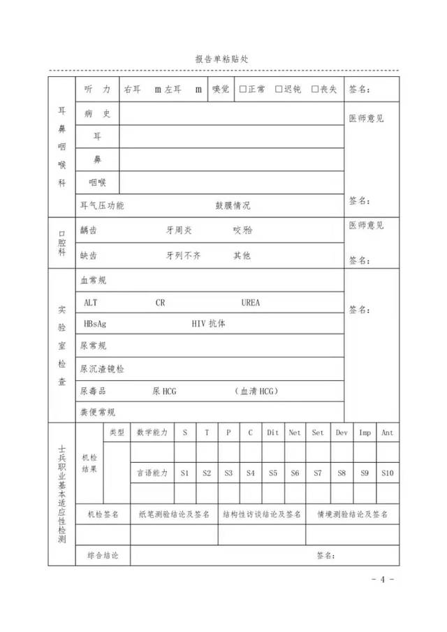 具体检查项目见《应征公民体格检查表》: (向上滑动查看) 云安区人民