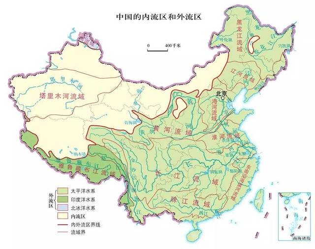 陕西的渭河,山西的汾河,安徽的淮河,河北的海河等;而南方的河流多以"