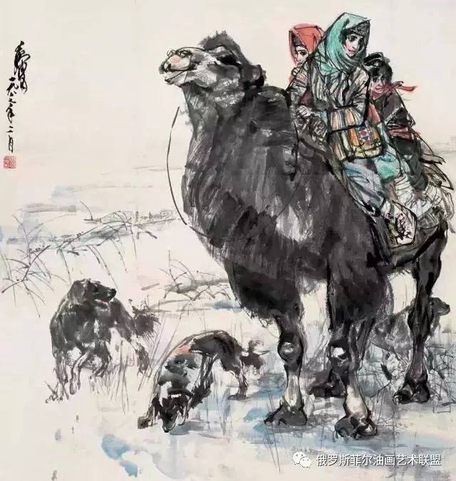 中国著名画家黄胄巨幅绘画作品赏析
