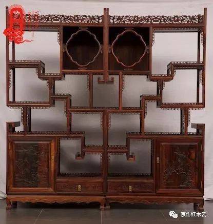 最富有清式风格的家具之一--博古架乔丹字体v风格图片