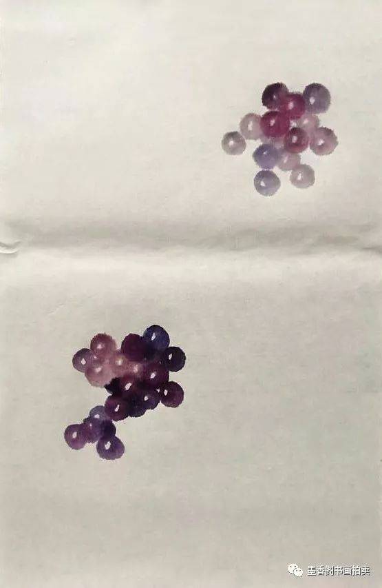 国画教程:写意葡萄的画法