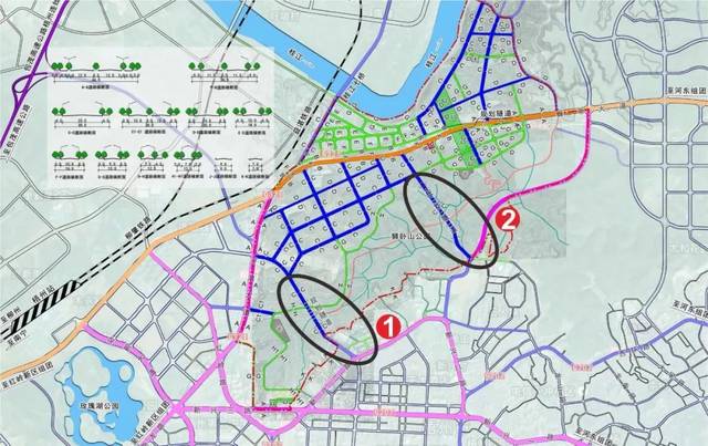 道路全长1630米,其中道路长1150米,隧道长480米,该道路设计为城市次干