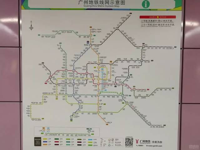 广州地铁线网示意图 来源:地铁族21号线后通段(镇龙西到员村 来源
