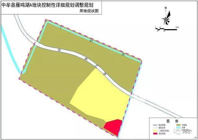 用地规划图 今天重点围绕雁鸣湖镇展开分享,雁鸣湖镇位于中牟北部区域