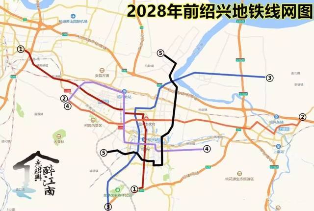 绍兴计划2028年前建成5条地铁线地铁345号线2021年集中开建