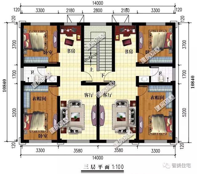 共用大堂屋,厨房餐厅单独建的双拼别墅,这一栋让全村人都羡慕