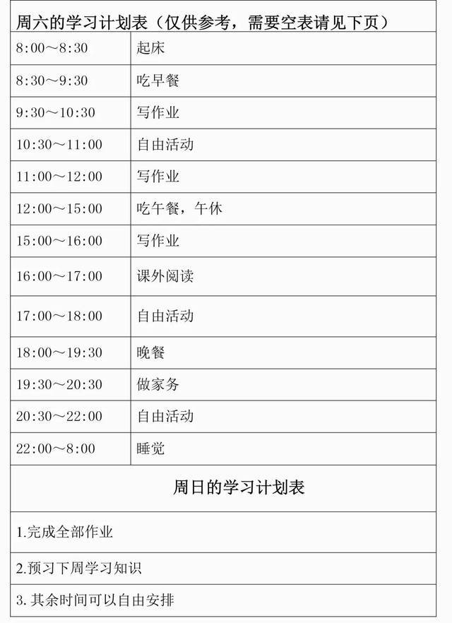 太实用了!这份初中学习计划表 每日计划表已被上千学霸收藏