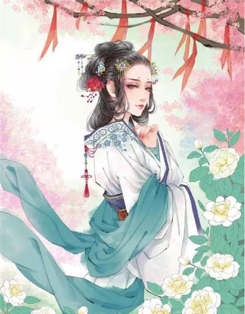 古风插画美少女绘画教程,很详细的过程哦