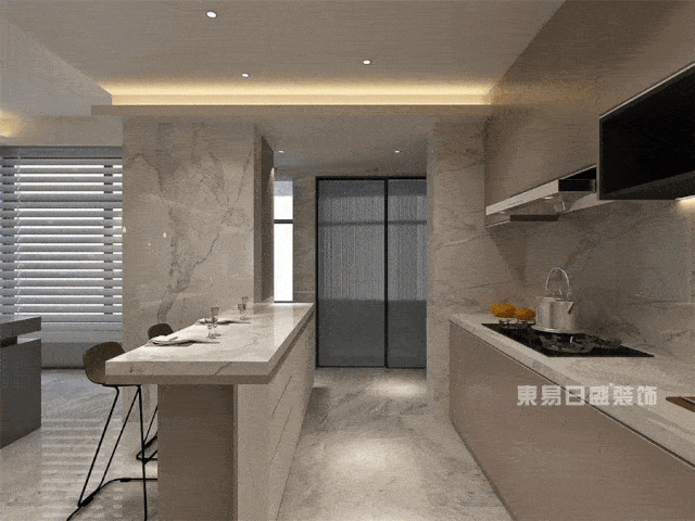 总会在规划之处便留有厨房的位置 锅碗瓢盆在厨房里面叮当作响 万家