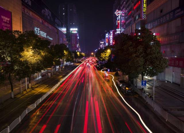 长沙解放西路夜景(摄影 杨抒怀)