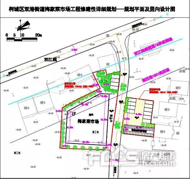 百家塘附近配套来了,双港街道梅家村菜市场工程规划公示