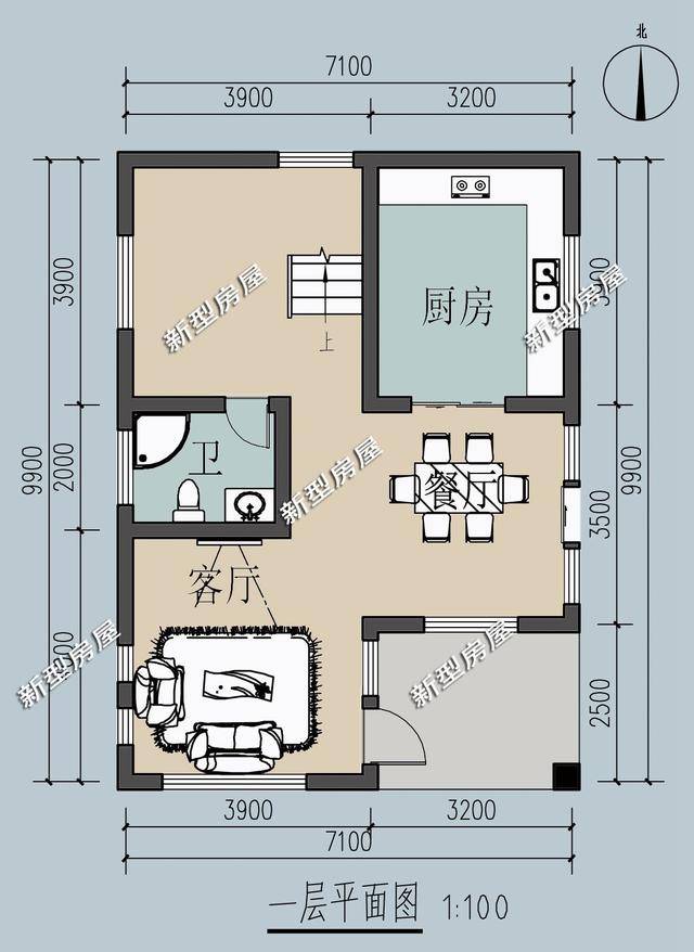 原创农村宅基地小难建房?看看这6套小面宽户型,第2套只需16万就能建